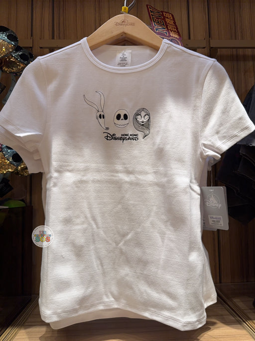 HKDL - 2026 Disney Halloween -The Nightmare Before Christmas x Jack Skellington, Sally & Zero with "Hong Kong Disneyland" Wordings T Shirt for Adults