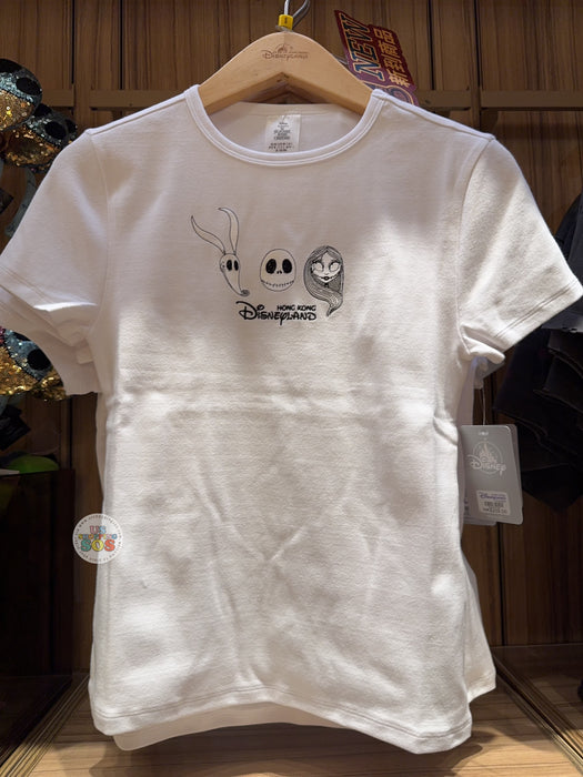 HKDL - 2026 Disney Halloween -The Nightmare Before Christmas x Jack Skellington, Sally & Zero with "Hong Kong Disneyland" Wordings T Shirt for Adults
