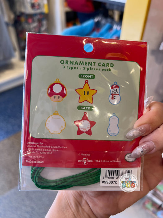 Universal Studios - Super Nintendo World Christmas 2024 - Ornament Card Set of 6