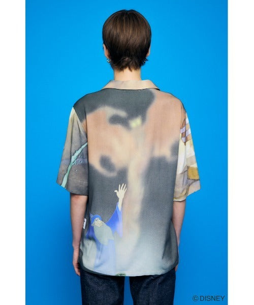 Japan Exclusive - Disney SERIES CREATED by MOUSSY x Retro Fantasia Mickey Mouse Famous Scene Shirt for Adults (Color: Beige)