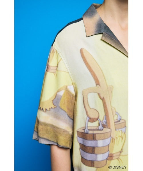 Japan Exclusive - Disney SERIES CREATED by MOUSSY x Retro Fantasia Mickey Mouse Famous Scene Shirt for Adults (Color: Beige)