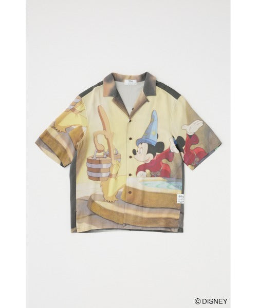 Japan Exclusive - Disney SERIES CREATED by MOUSSY x Retro Fantasia Mickey Mouse Famous Scene Shirt for Adults (Color: Beige)