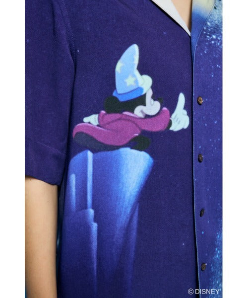Japan Exclusive - Disney SERIES CREATED by MOUSSY x Retro Fantasia Mickey Mouse Famous Scene Shirt for Adults (Color: Navy)