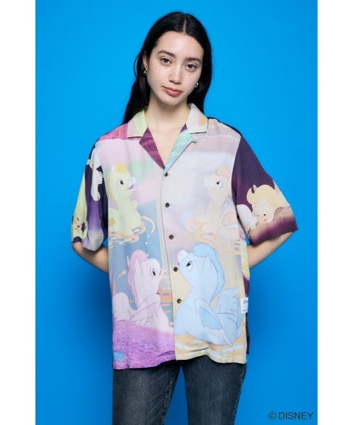 Japan Exclusive - Disney SERIES CREATED by MOUSSY x Retro Fantasia Mickey Mouse Famous Scene Shirt for Adults (Color: Pink)