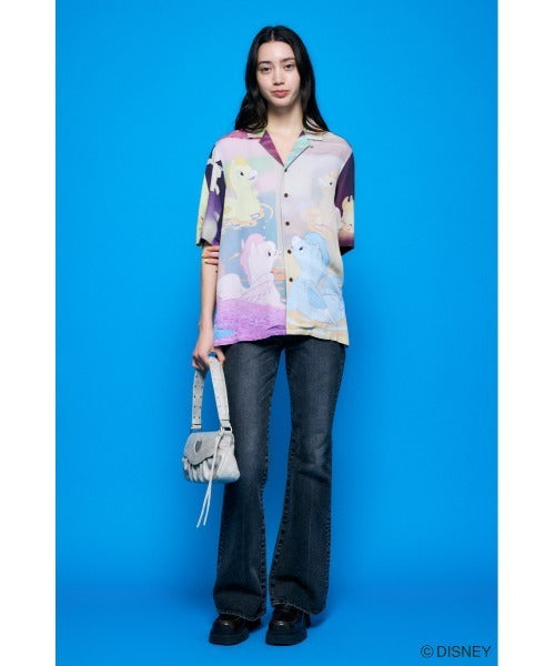 Japan Exclusive - Disney SERIES CREATED by MOUSSY x Retro Fantasia Mickey Mouse Famous Scene Shirt for Adults (Color: Pink)