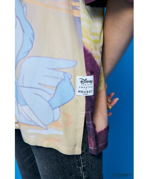 Japan Exclusive - Disney SERIES CREATED by MOUSSY x Retro Fantasia Mickey Mouse Famous Scene Shirt for Adults (Color: Pink)