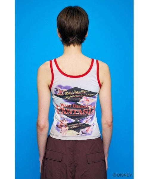 Japan Exclusive - Disney SERIES CREATED by MOUSSY x Retro Fantasia Mickey Mouse Poster Tank Top (Color: White)