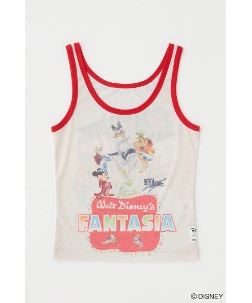 Japan Exclusive - Disney SERIES CREATED by MOUSSY x Retro Fantasia Mickey Mouse Poster Tank Top (Color: White)