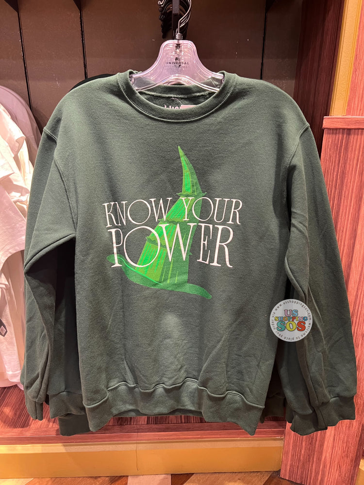 Universal Studios - Wicked - Know Your Power Dark Green Pullover (Adult)