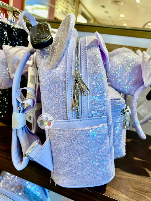 DLR/WDW - Loungefky Minnie Mouse Opalescent Sequin Ear Backpack