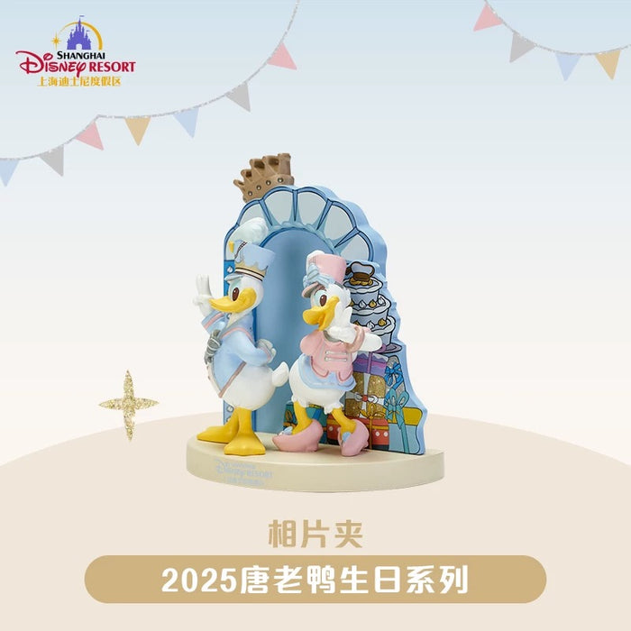 SHDL - Donald Duck Happy Birthday 2025 Collection x Donald & Daisy Duck Figure & Photo Clip Holder