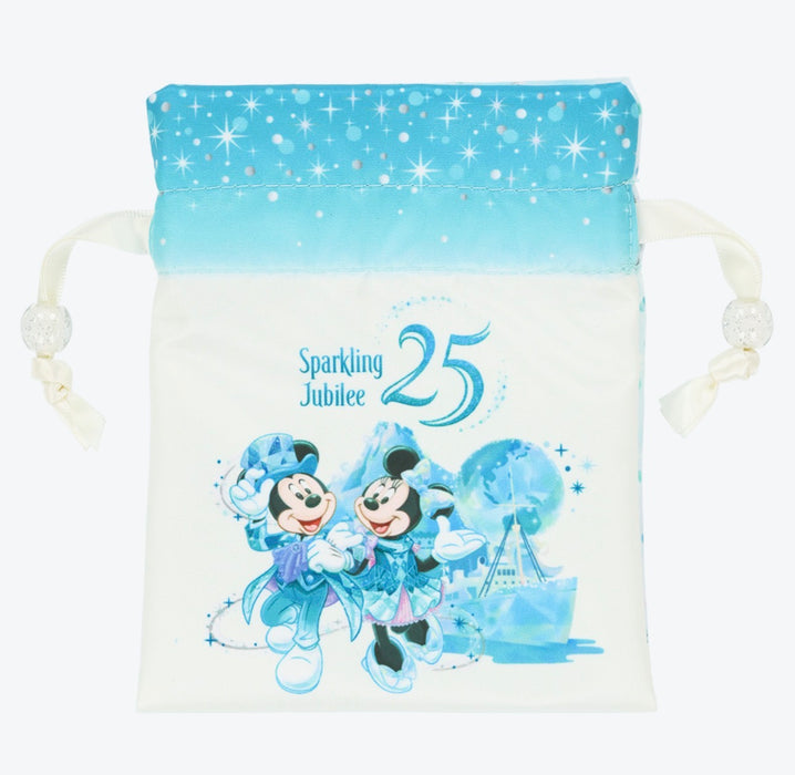 TDR - Tokyo DisneySea 25th Anniversary "Sparkling Jubilee" x Mickey & Minnie Drawstring Bag Set of 3 (Release Date: Apr 8, 2026)