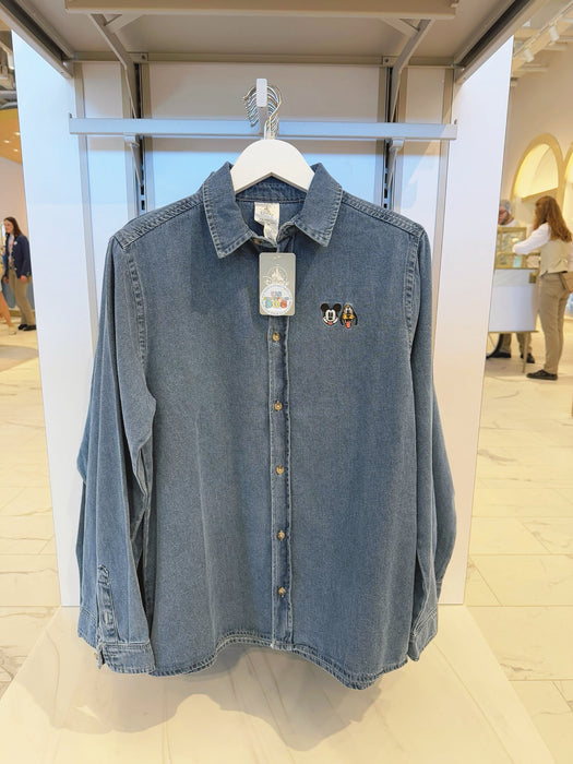 DLP - Mickey Mouse & Pluto Denim Shirt (Adults)