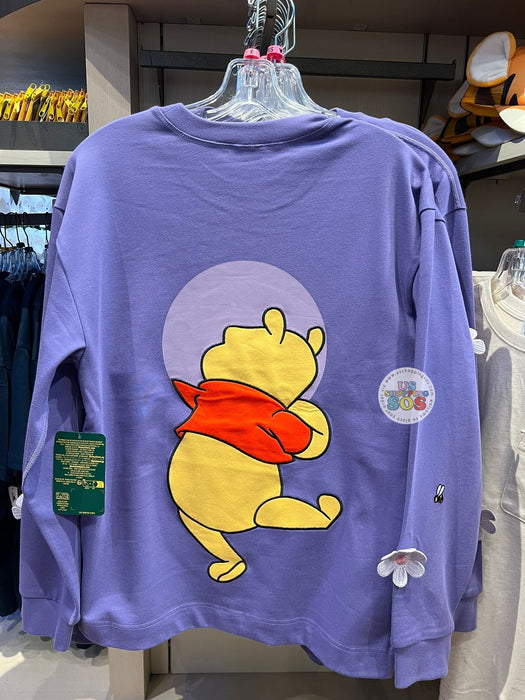 DLR/WDW - Winnie the Pooh & Friends - Pooh & Flower Embroidered Bellflower Fleece Pullover (Adult)