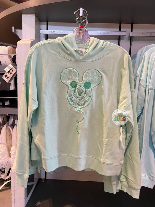 DLR/WDW - Mickey Balloon Park Logo Pastel Green Hoodie Pullover (Adult)