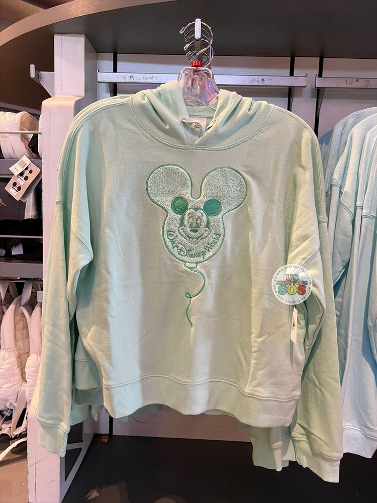DLR/WDW - Mickey Balloon Park Logo Pastel Green Hoodie Pullover (Adult)