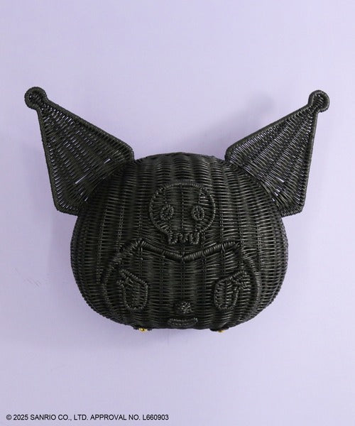 Japan Accommode - Kuromi Big Face Rattan Bag (Release Date: Mid June 2025)