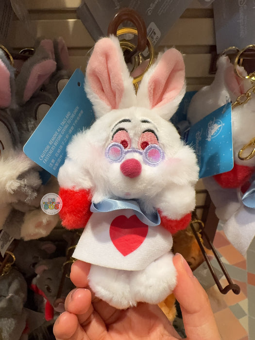 HKDL - Alice in the Wonderland  White Rabbit ‘Hands on Cheek’ Plus Keychain
