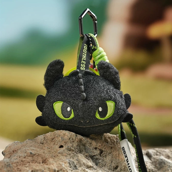 China Exclusive - How to Train Your Dragon x Big Face Toothless Plush Keychain