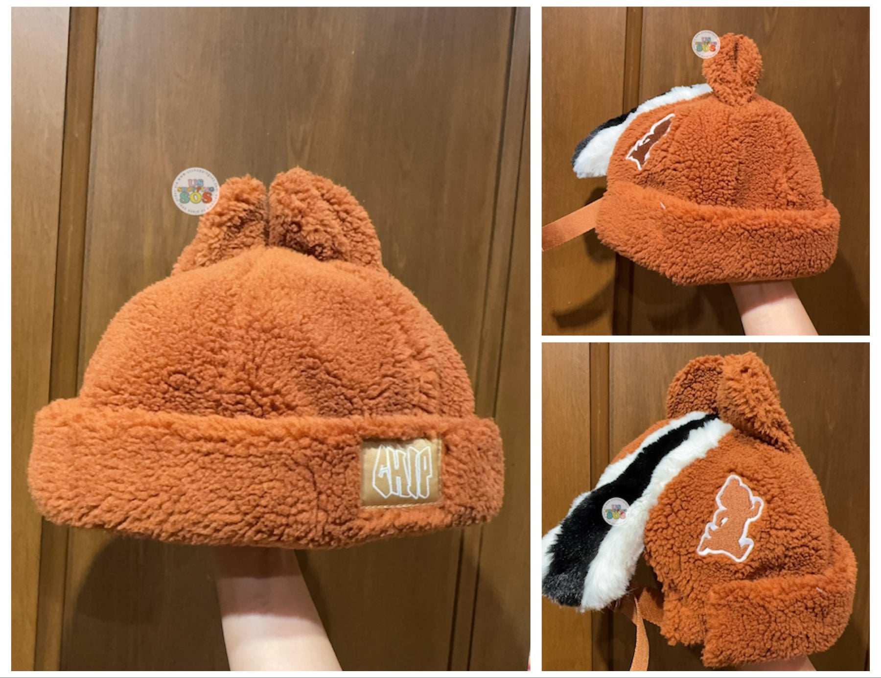 HKDL - 2026 Chip Fluffy Beanie Ears Hat for Adults