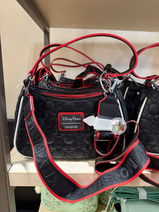 DLR/WDW - Loungefly Mickey Mouse Charm Black Crossbody Bag