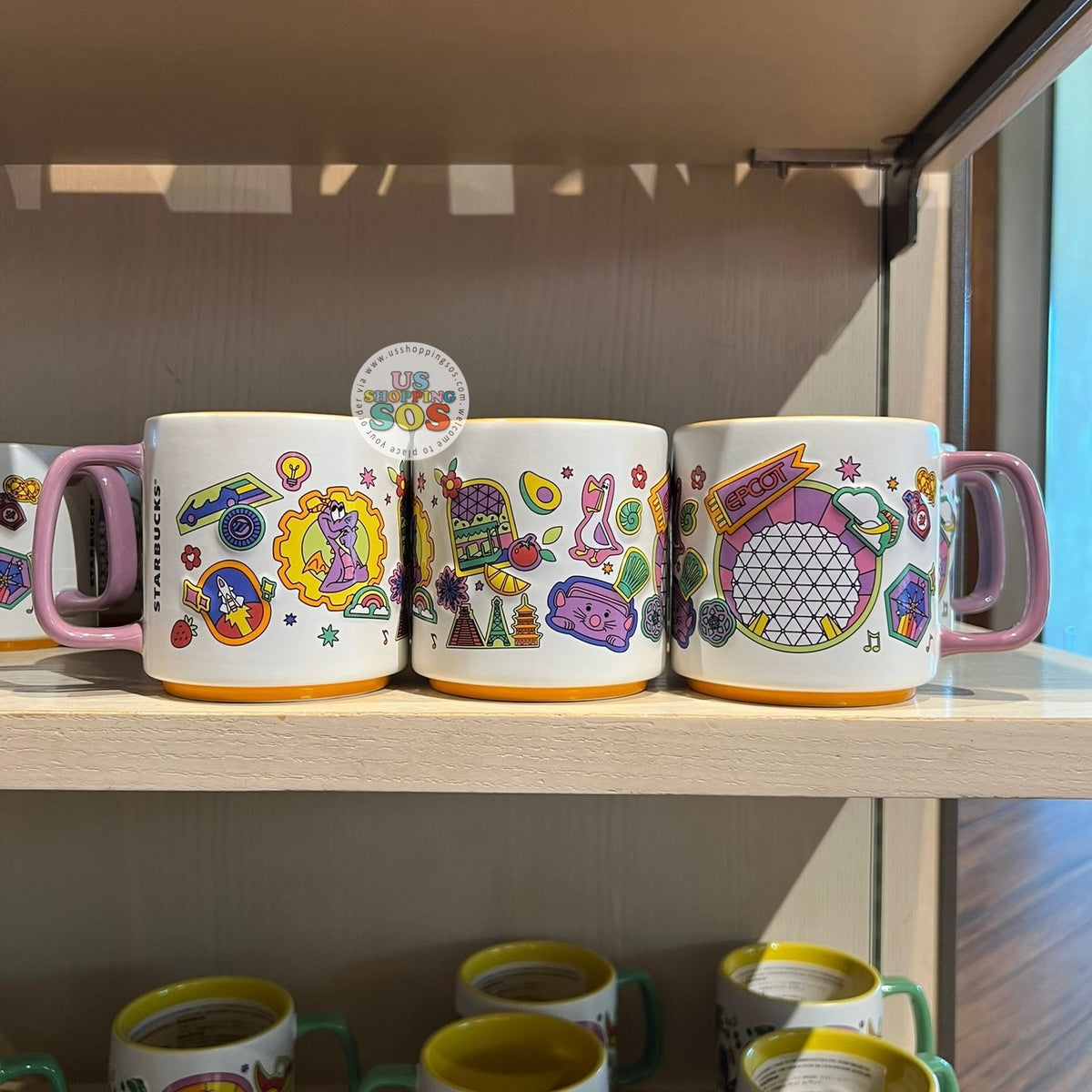 WDW - Starbucks Neon Iconography - “Epcot” Ceramic Mug 14oz