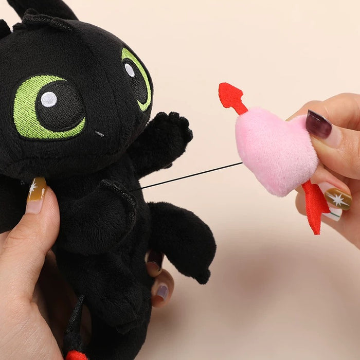 Universal Studio Beijing - How to Train Your Dragon x Toothless with Heart Plush Keychain