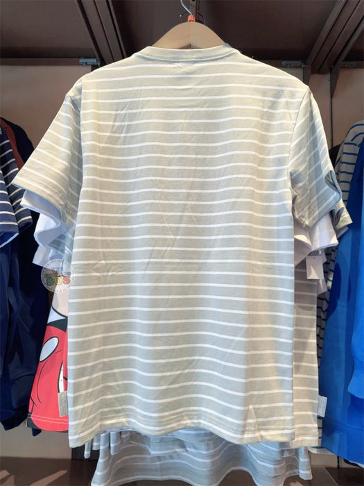 HKDL - Mickey Mouse Stripe T Shirt for Adults (Color: Grey)