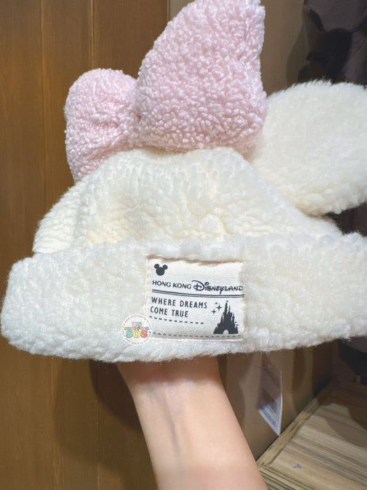HKDL - Hong Kong Disneyland Minnie Mouse with Bow Ears Fleece Beanie for Adults