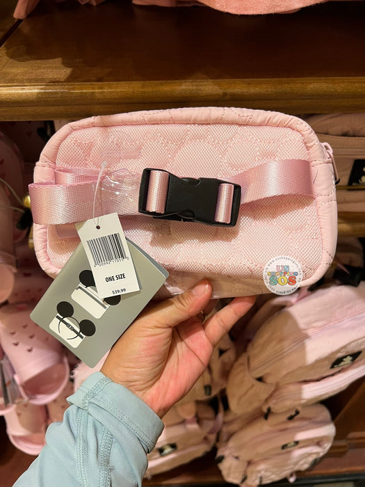 DLR/WDW - Mickey Mouse Quilted Headband Friendly Baby Pink Fanny Pack