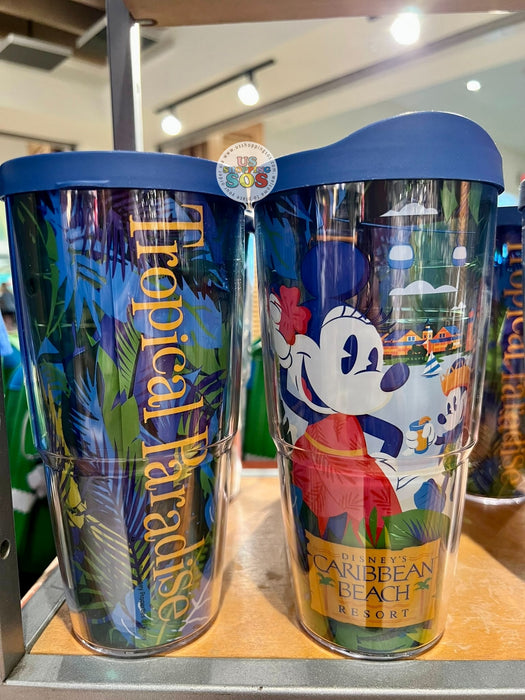 WDW - Disney’s Caribbean Beach Resort - Tervis Mickey and Minnie Tropical Paradise ToGo Tumbler 24oz