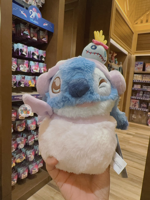 HKDL - 2025 Christmas Mickey & Friends x Stitch & Scrump Snowman Shaped Plush Toy