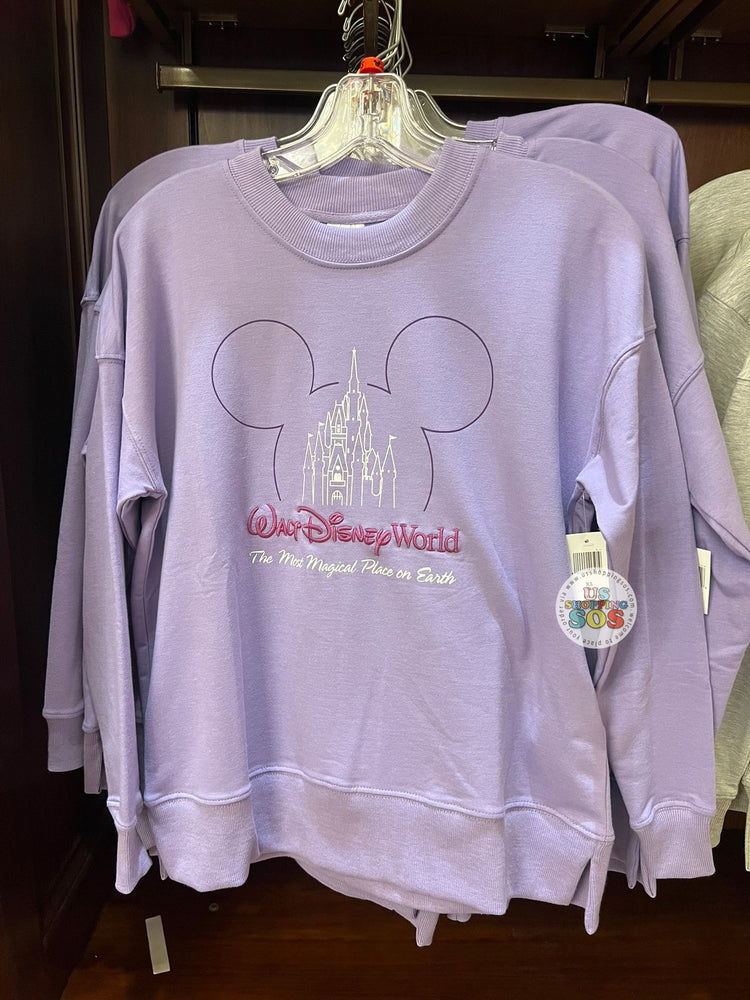 DLR/WDW - Mickey Icon Castle Park Logo Lavender Pullover (Adult)