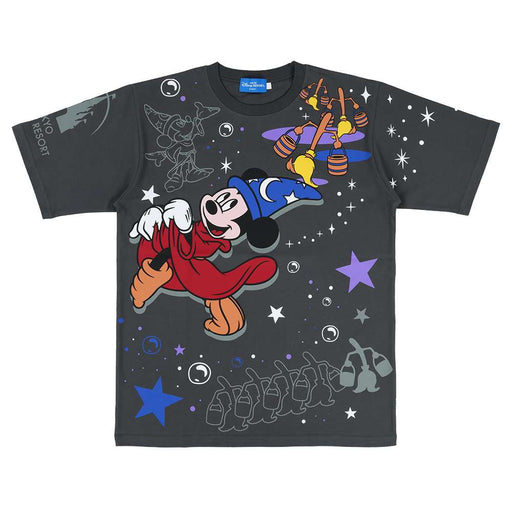 TDR - The Sorcerer's Apprentice Mickey Mouse & Magic Brooms T Shirt for Adults Color: Dark Grey (Release Date: June 19,  2025)