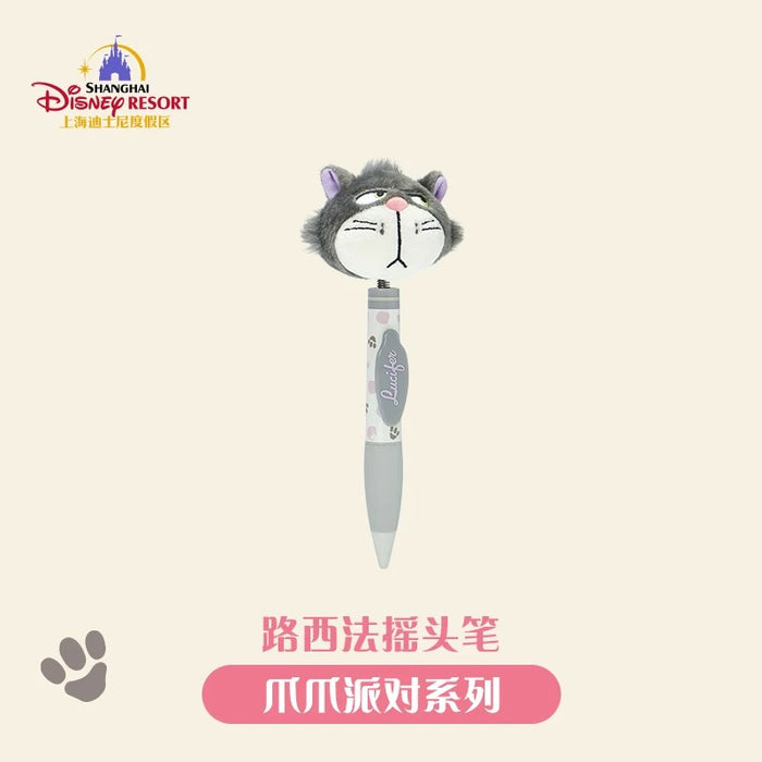 SHDL - Disney Cats "Paw Paw" Party x Lucifer "Shaking Head" Plushy Pen