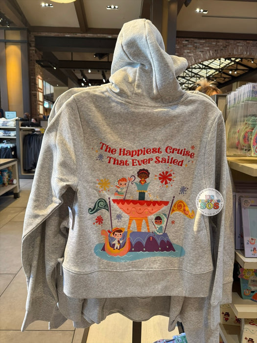DLR/WDW - It’s a Small World 2026 - Light Grey Hoodie Jacket (Adult)