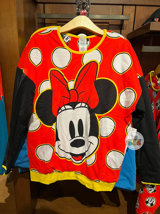 DLR/WDW - Minnie Mouse Colorblock/All-Over-Print Reversible Pullover (Adult)