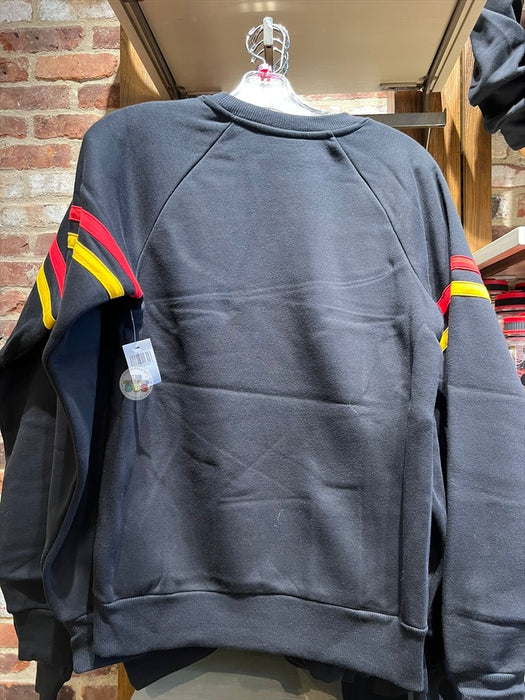 DLR/WDW - Mickey Mouse Logo Raglan Red Yellow Sleeve Strap Black Pullover (Adult)