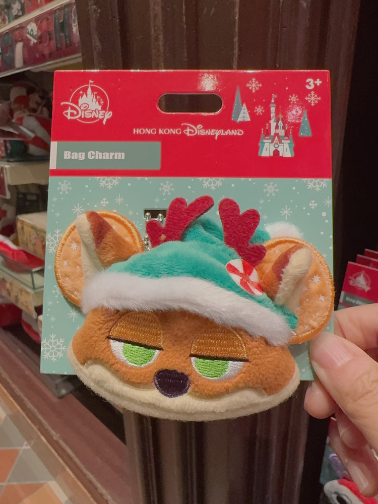 HKDL - 2025 Christmas Mickey & Friends x Nick Wilde SouvenEAR Mini Party Hat Keychain/Bag Charm
