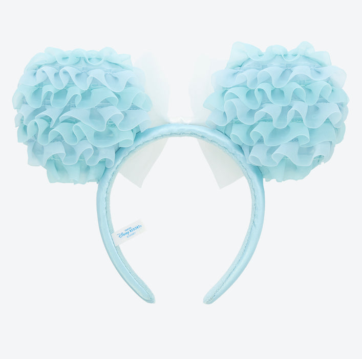 TDR - Minnie Mouse Ruffle ‘Baby Blue’ Ears Headband (Release Date: Apr 17, 2025)