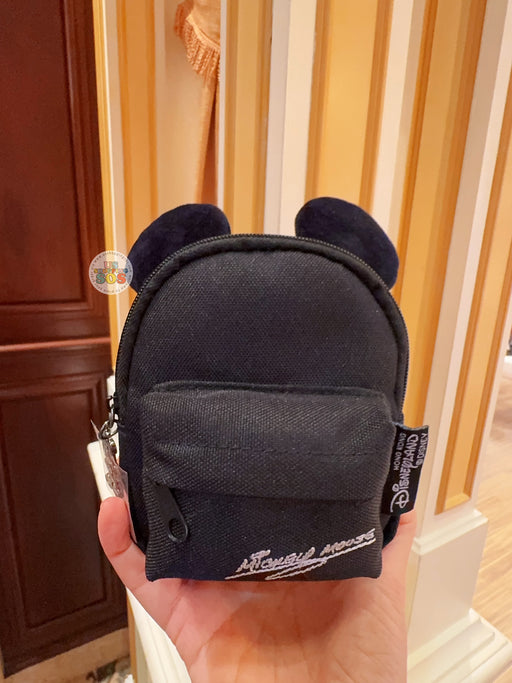 HKDL - Mickey Mouse Backpack Shaped Coin Purse & Keychain (Color: Black)