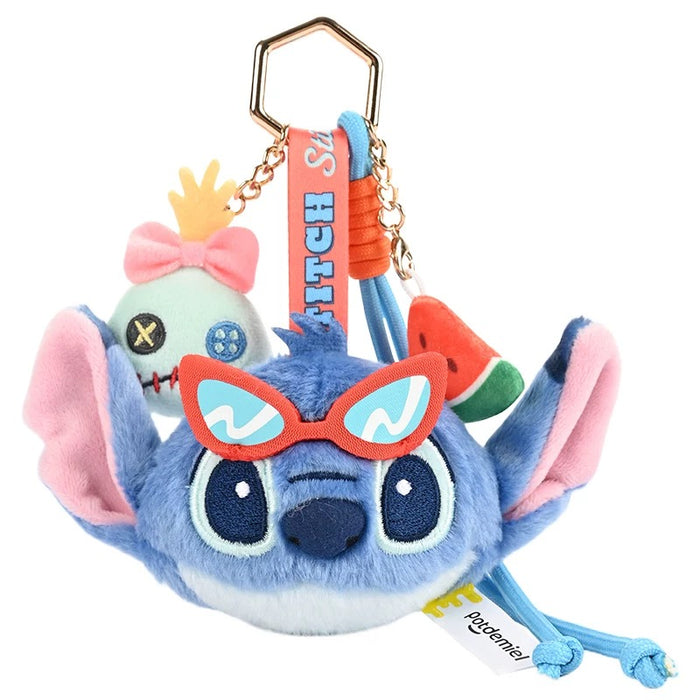 China Exclusive- Summer Beach Fun & Cute Stitch Plush Keychain