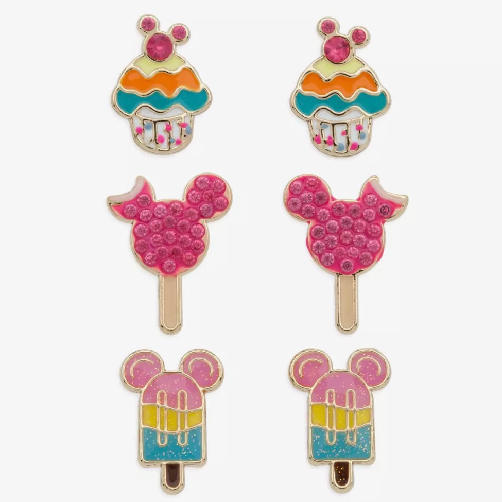 DLR/WDW - Disney Parks Jewelry - Cupcake, Lollipop & Popsicle Earrings Set of 3