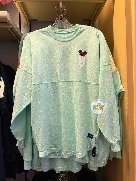 DLR - Spirit Jersey Park Icons "Disneyland Resort" White Puffy Ink Fresh Mint Breeze Pullover (Adult)
