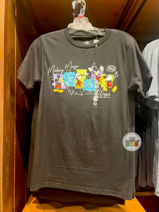 DLR/WDW - Classic Mickey 1928 to Now Black Graphic Tee