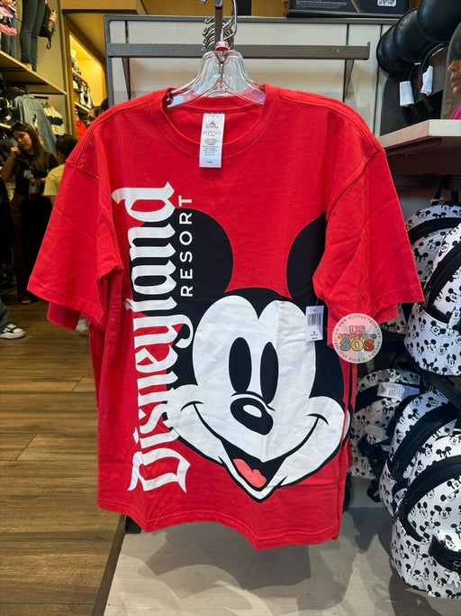 DLR/WDW - Mickey Mouse Big Face Park Logo Red Graphic Tee (Adult)