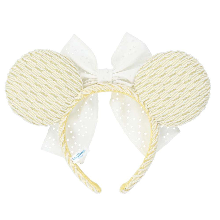 TDR - Minnie Mouse Lace Bow & Soft Color Ear Headband Color: Baby Yellow (Release Date: July 17, 2025)