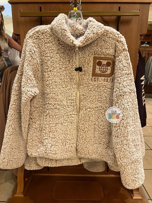 DLR/WDW - Park Logo Authentic Mickey Original Milk Tea Fluffy Sherpa Jacket (Adult)