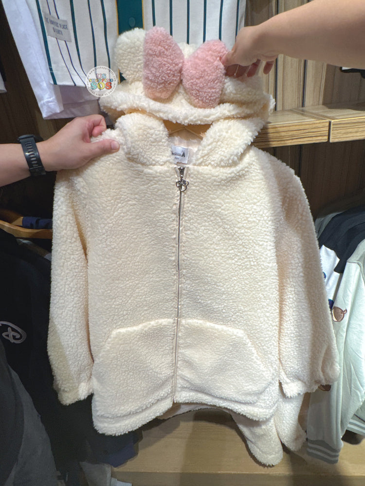 HKDL - Minnie Mouse with Ears Fleece Zip Hoodie for Adults