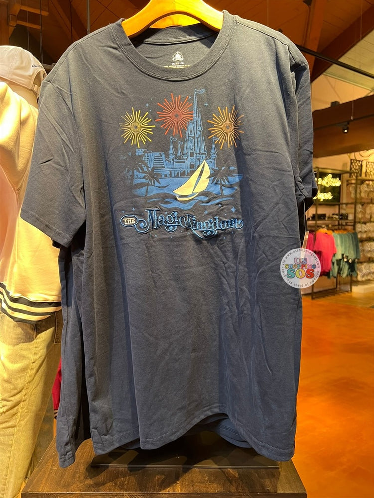 WDW - Magic Kingdom 2026 - Lagoon Crew Neck Heather Navy T-shirt (Adult)
